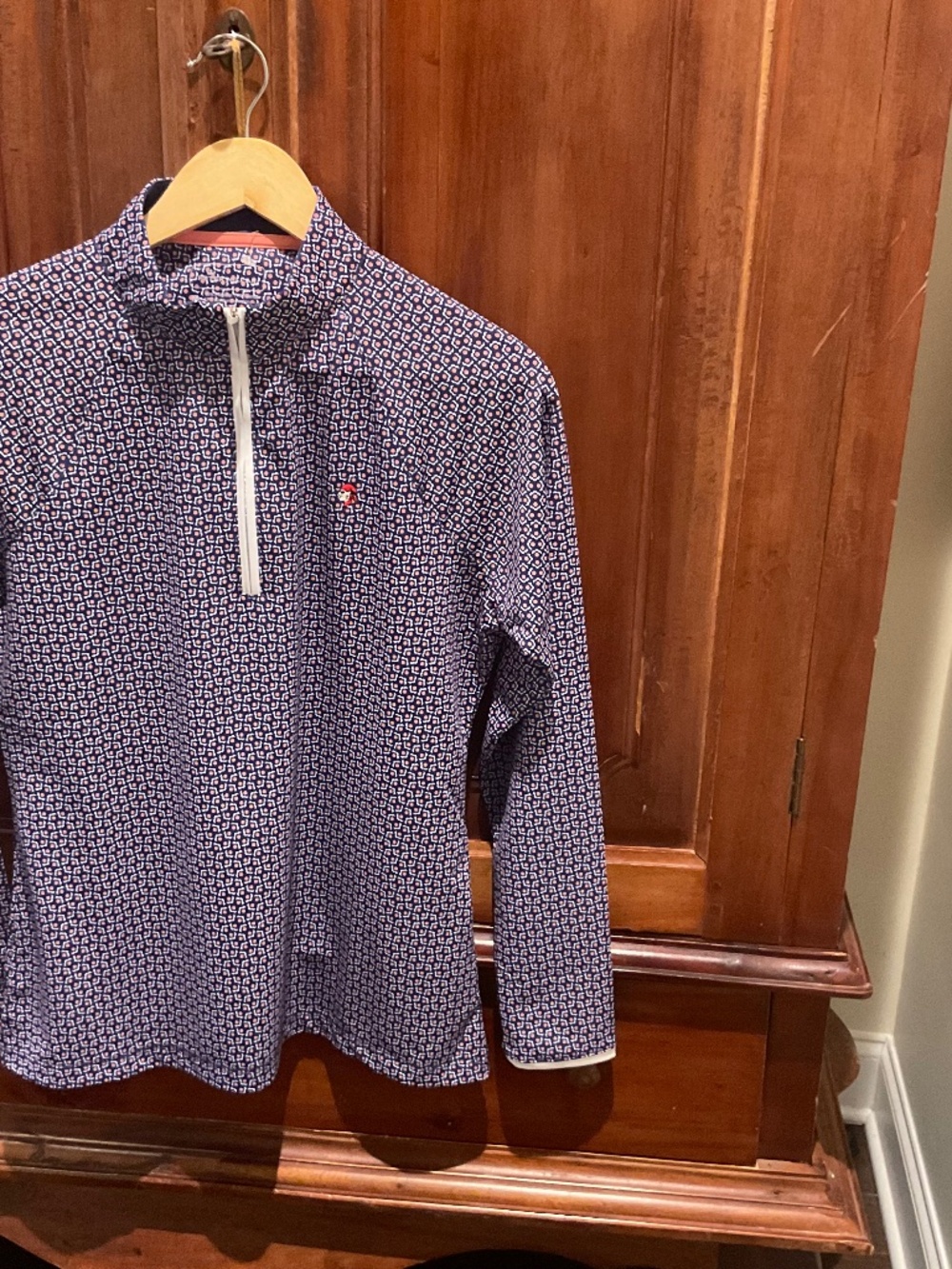 Peter  Millar Women’s Crown Sport Collection Pullover, Blue/ Coral, Size M